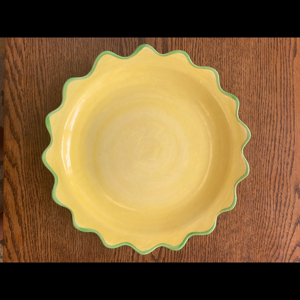 Fioriware & Jardinware Zanesville Ohio 13 1/2” Serving Platter 💛💚💛